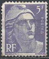 France 650 (used) 5fr Marianne, dull violet (1951)