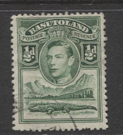 Basutoland - Scott 18 - KGVI-Definitive Issue -1938 - Used - Single 1/2d Stamp