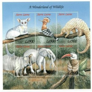 Sierra Leone 1999 - Wonderland of Wildlife - Sheet of 6v - Scott 2204 - MNH