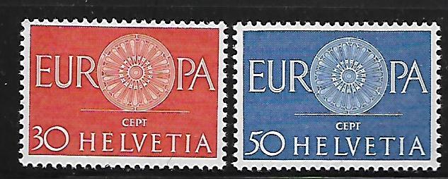 SWITZERLAND, 410-411, MNH, 1961 SET