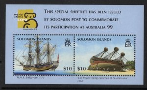 Thematic stamps SOLOMON IS 1999 AUST 99 MIN SHEET MS923 mint