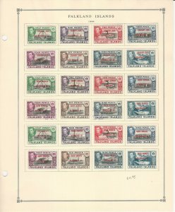 Falkland Island Dependencies Stamp Collection on 2 Scott International Pgs, JFZ