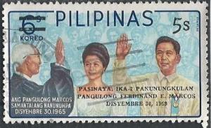 Philippines 1050 (used) 5s on 6s Marcos's inauguration (1969)