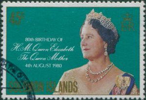 Solomon Islands 1980 SG421 45c Queen Mother Birthday FU