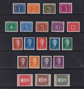 Netherlands  New Guinea  #1-21 MNH 1950-1952 numerals and Juliana definitive set