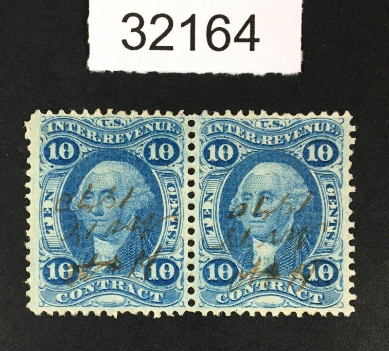 US  STAMPS # R34c USED PAIR  XF LOT #32164