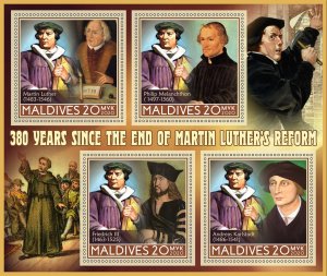 380 years of Martin Luther's reform 2020 year 1+1 sheets perforated  NEW