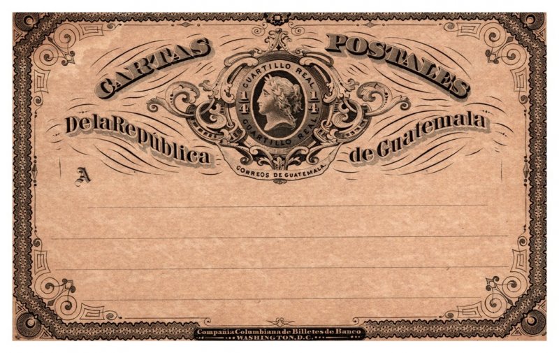 Guatemala, Government Postal Card