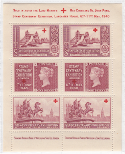 Great Britain Stamp Centenary Exhibition, May 1940, Please see the description