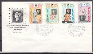 Samoa, Scott cat. 513-516. Sir Roland Hill issue. First day cover. ^