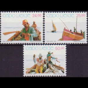 CAPE VERDE 1991 - Scott# 595-7 Fishing 24-50e NH