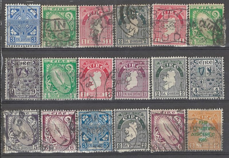 COLLECTION LOT # 3715 IRELAND 18 STAMPS 1922+ CLEARANCE CV+$23