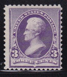 United States 1890 3cent Purple Jackson Banknote Issue FINE Never Hinged.