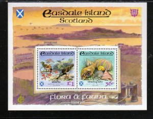 EASDALE ISLAND-SCOTLAND 1988 FLORA & FAUNA MINT VF NH O.G S/S (5EA)