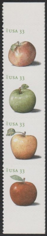 4727-30,  Apples  Strip of 4, MNH. 33cent.