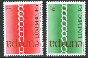 Luxembourg Scott 500-501 MNH** 1971 Europa set 