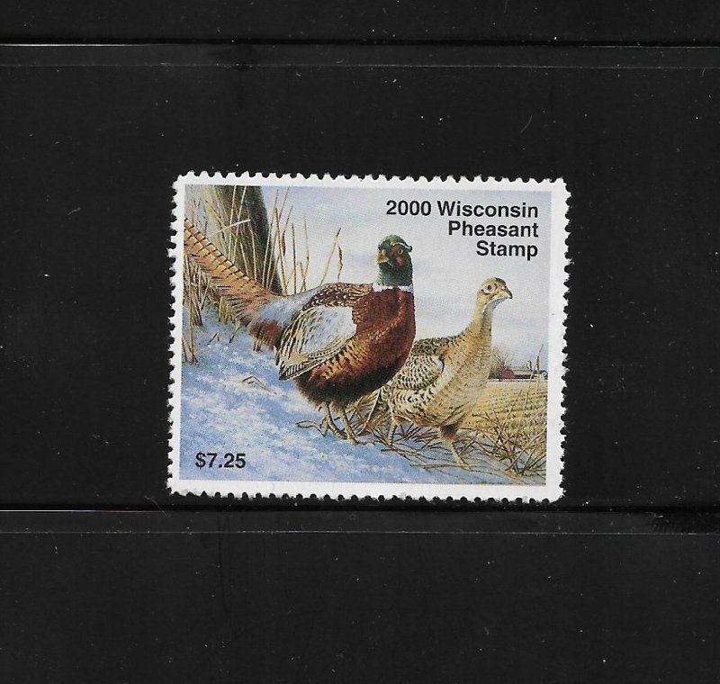 State Hunting/Fishing Revenues: WI; 2000 Pheasant WIP-9; MNH