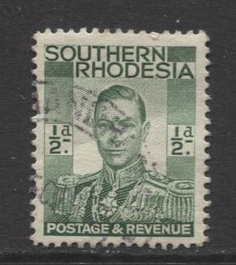 Southern Rhodesia- Scott 42 - KGVI - Definitive -1937 - FU- Single 1/2d Stamp