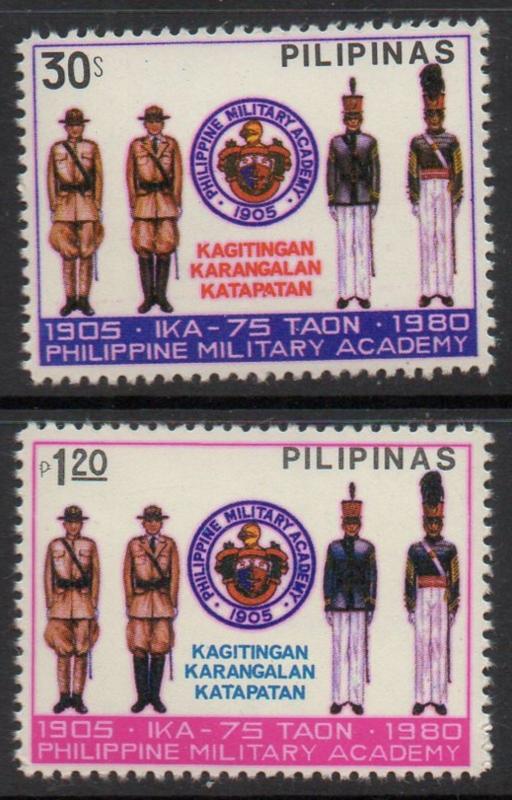 Philippines 1980 Soldiers Military VF MNH (1455-6)