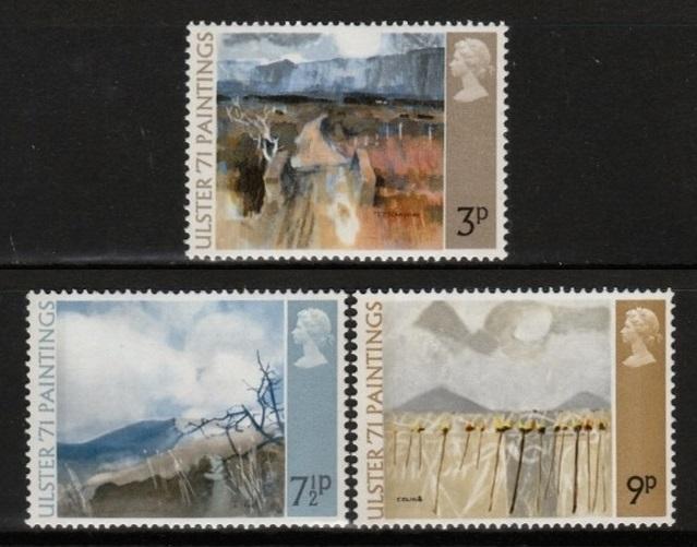 GB 1971 Festival Ulster Paintings 3v MNH SG#881-883 S1068