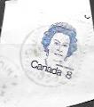 Canada 8 cent Used stamp on paper.