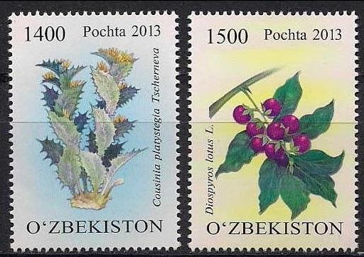 2013 Uzbekistan 1062-63 Flowers 7,20 €