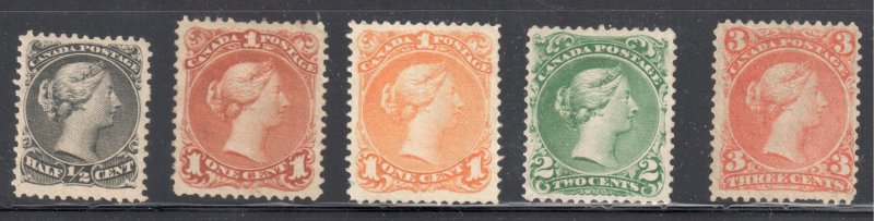 Canada #21 to 30 VF-XF MINT LARGE QUEEN SET C$13,650.00 ++++