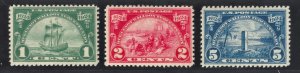 US #614-16 Huguenot-Walloon (1924) MNH