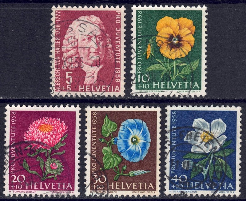Switzerland #B277-81  CV $5.60