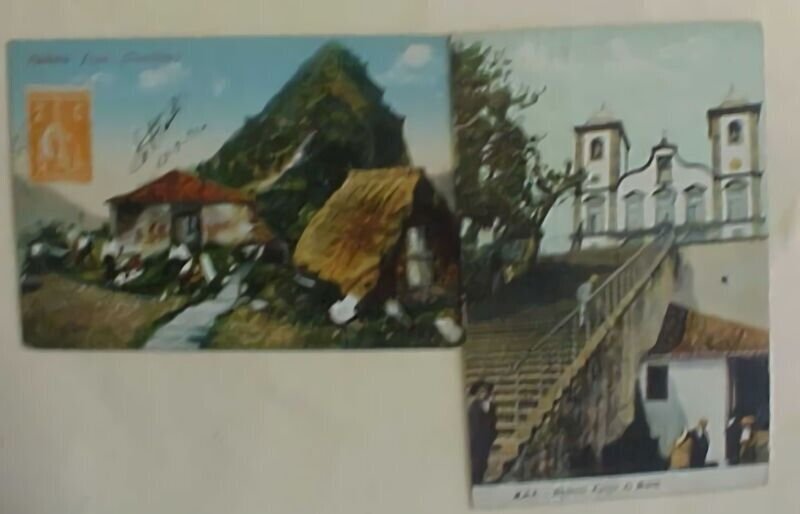 AZORES 1911 PICTURE CARD TO US 1920 TO US WITH POSTAGE DUE HANDSTAMP