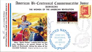 US EVENT COVER CACHETED WOMEN OF THE AMERICAN REVOLUTION SIGNED 1976