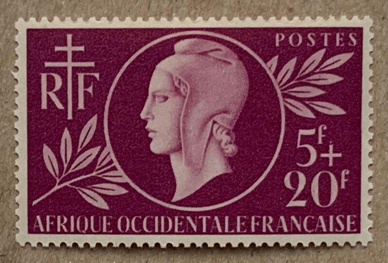 French West Africa 1944 Red Cross, MNH. Scott B1, CV $6.50