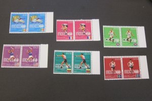 Paraguay 1969 Sc 1135-40 Olympic BLK(4) pair MNH