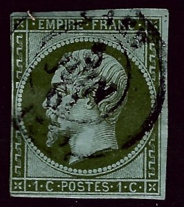 France SC#12 Used F-VF hr SCV$77.50...Always Collectible!