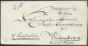 GERMANY c1850 Official wrapper ex DORTMUND.................................56007