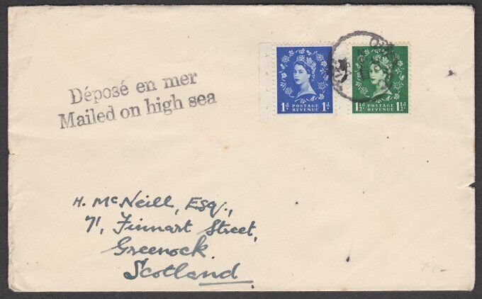 CANADA 1964 GB on cover QUEBEC cds - MAILED ON HIGH SEA.....................t269