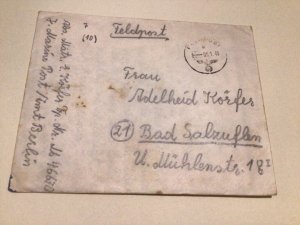 Germany Field post Wartime cover and letter   A9531