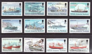 1993 BAT British Antarctic Territory Sc# 202-13 Research Ships MNH Cv$73.20