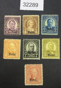 US STAMPS #672-678 MINT OG 4H/3NH(4c,5c,8c) LOT #32289