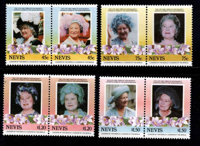 Nevis Scott 427-430 MNH** pair set