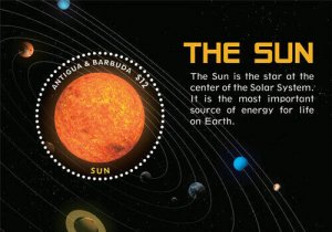 Antigua 2018 - The Solar System - The Sun - Souvenir sheet - MNH