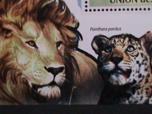 ​COMORO ISLANDS 2011-COLORFUL BEAUTIFUL WILD ANIMALS-LIONS MNH S/S-VERY FINE