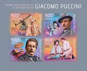 CENTRAFRICAINE 2014 SHEET GIACOMO PUCCINI COMPOSERS