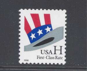 #3260 33c Uncle Sam's Hat \H\ Rate Non Denominated 1998 MNH