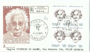 73658 - ITALY  - Postal History -  Block of 4 on FDC Cover 1979 - EINSTEIN