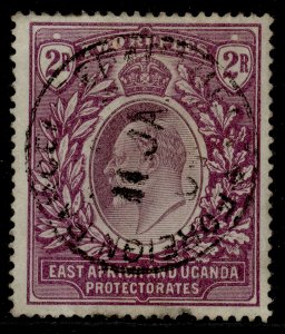 EAST AFRICA and UGANDA EDVII SG10, 2r dull & bright purple, USED. Cat £100. CDS
