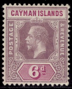 CAYMAN ISLANDS GV SG47, 6d dull & bright purple, M MINT.