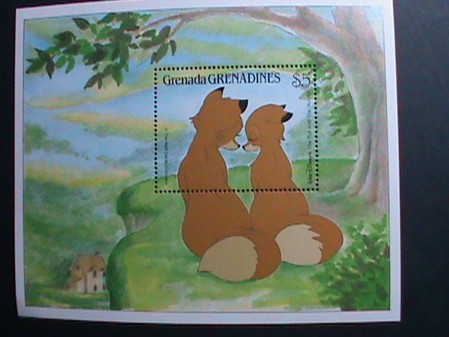 GRENADA STAMP- DISNEY CARTOON MOVIE- THE FOX AND THE HOUND-MNH S/S SHEET VF