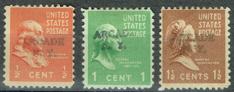 1938 3 NEW LISTED (L-2 HS) precancels from ARCADE, NY! 1st listed in 8th ed T&T