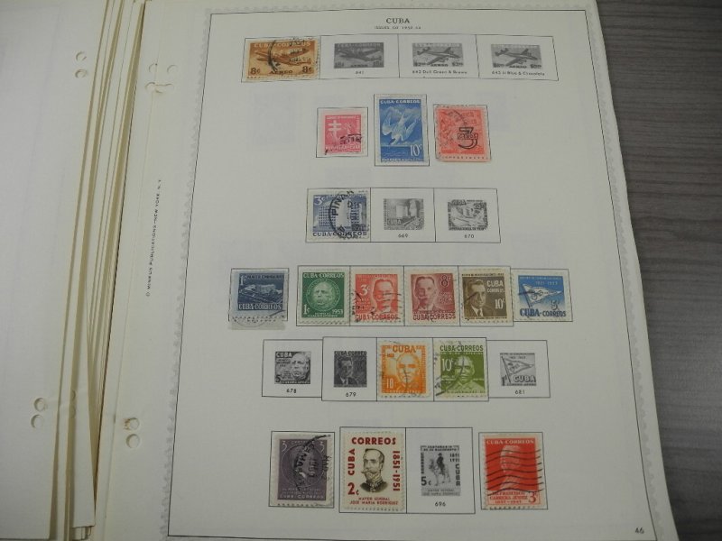 CUBA, Excelelnt Stamp Collection hinged on Minkus Specialty pages